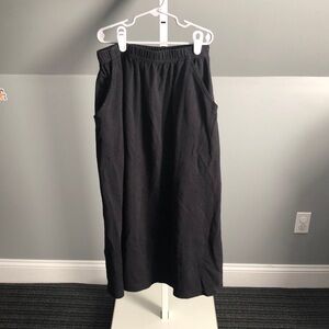 Casual Long Black Women's Skirt with Pockets